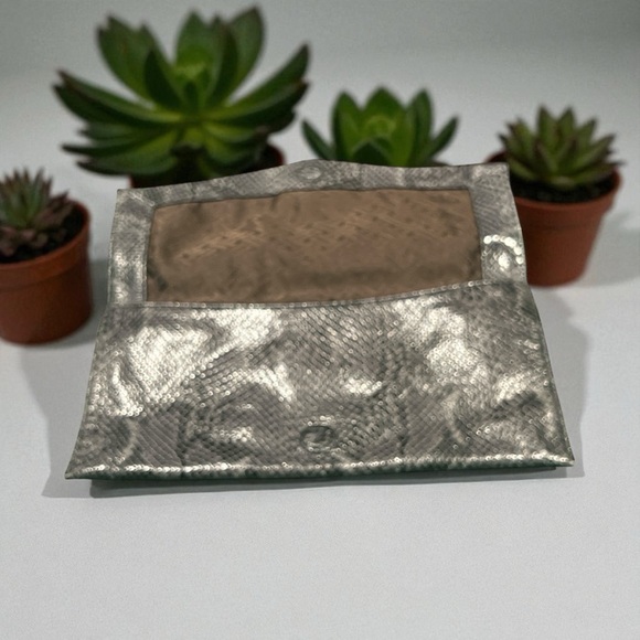 Cole Haan Snake Print Textured Clutch - Picture 5 of 6